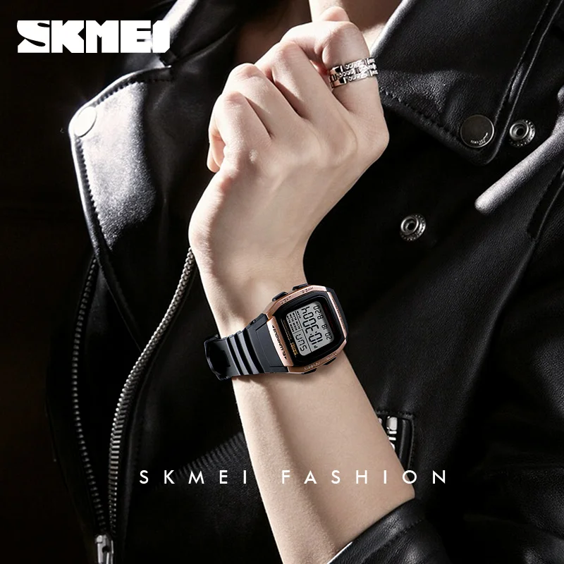 SKMEI 1278 New Casual Outdoor Square Male Clock Luminous Digital Electronic Men Wristwatch Sport Mens LED Watches Montre Homme