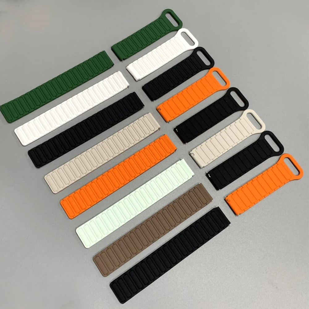 20mm 22mm Silicone Band For COLMI P71/P81/C81/M42/V68/P73/P76/P78/P82/I28 Ultra Magnetic Bracelet Soft Replacement Watch Strap