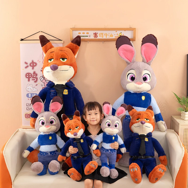 40-100CM Judy Hopps und Nick Wilde Disney Zootopia Plüschtiere Anime Cartoon Niedlich Gefüllte Weihnachten Plüschtier Kinder Geburtstag Spielzeug Geschenke