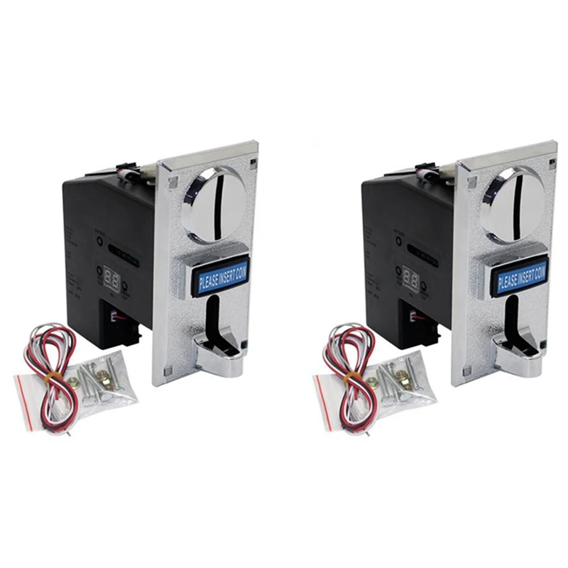 

2X Programable Plastic Multi Coin Acceptor Electronic Roll Down Coin Acceptor Selector Mechanism Side Coin Selector