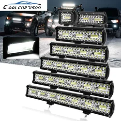 4/7/9/12/15/20 inch lightbar flood led diode LED spotlight beam led 12v 24v 6000k 4x4 off road accessories For Car Truck ATV SUV