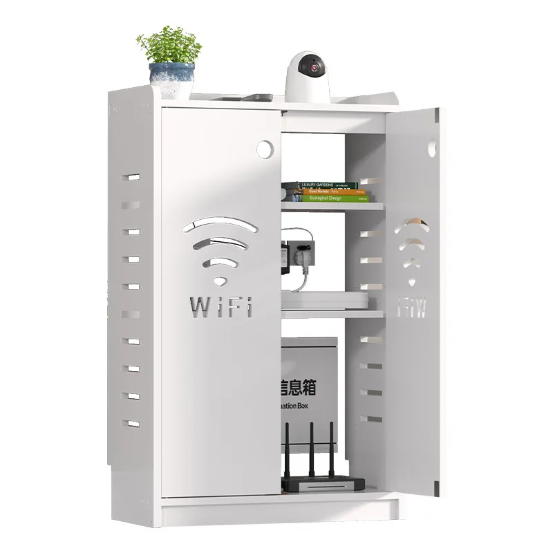 

Напольная стойка для беспроводного роутера без сверления, коробка для хранения, органайзер для ТВ-приставки и Wi-Fi проектора в гостиной