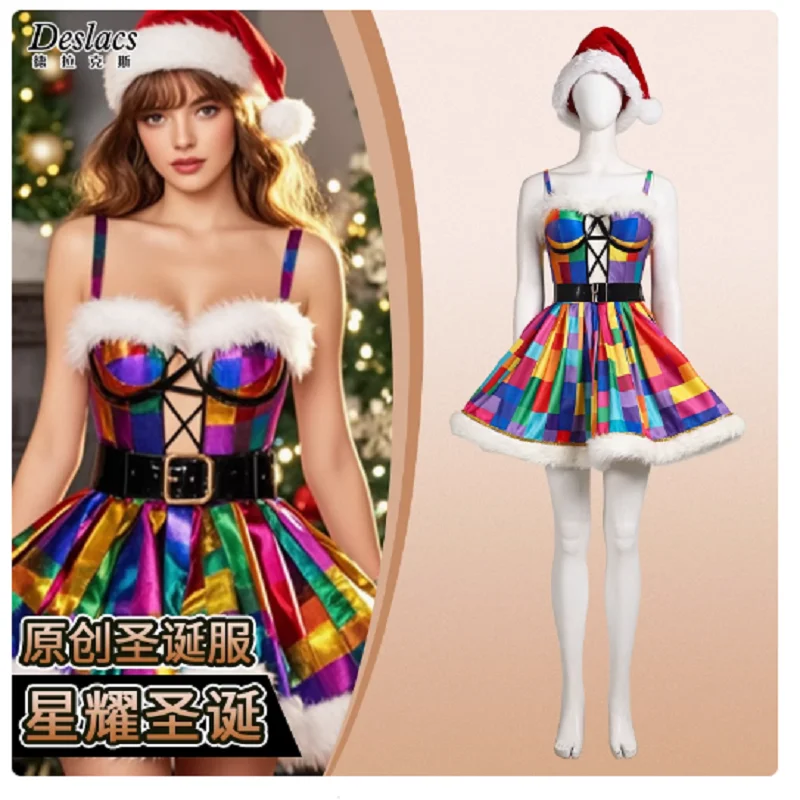 

Original Christmas costume, cosplay costume, star shining Christmas costume, minimalist style, same performance costume, customi