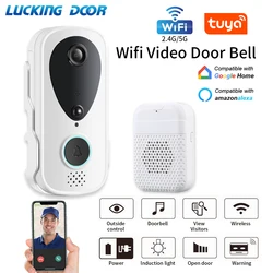 1080P Tuya Video Doorbell 2.4G 5G Wifi Wireless Video Intercom Doorphone Security Protection Home Apartment Tuya Door Bell