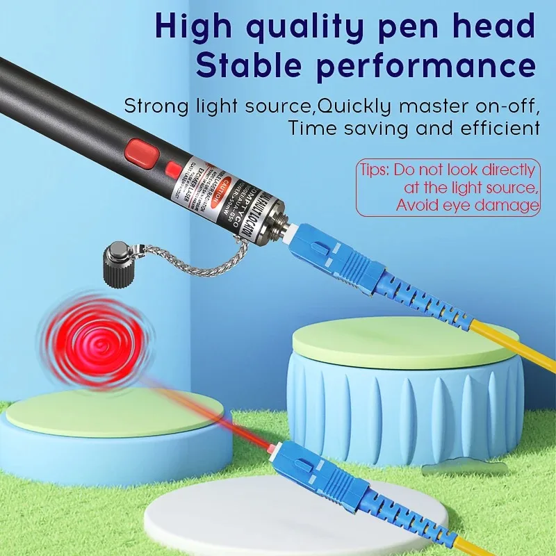 5-50MW Visual Fault Locator Fiber Optic Cable Tester 5-50KM Range VFL can choose LC adapter for VFL