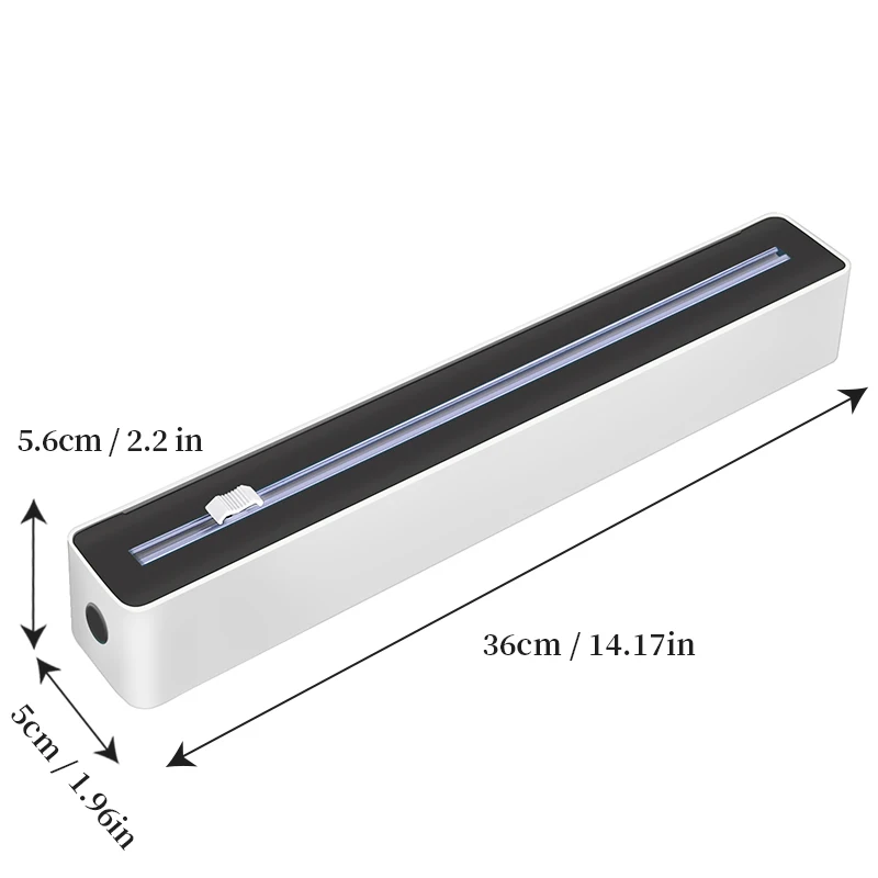 A must-have food packaging cutter for the kitchen, featuring a sliding blade and wall-mountable for refrigerators.
