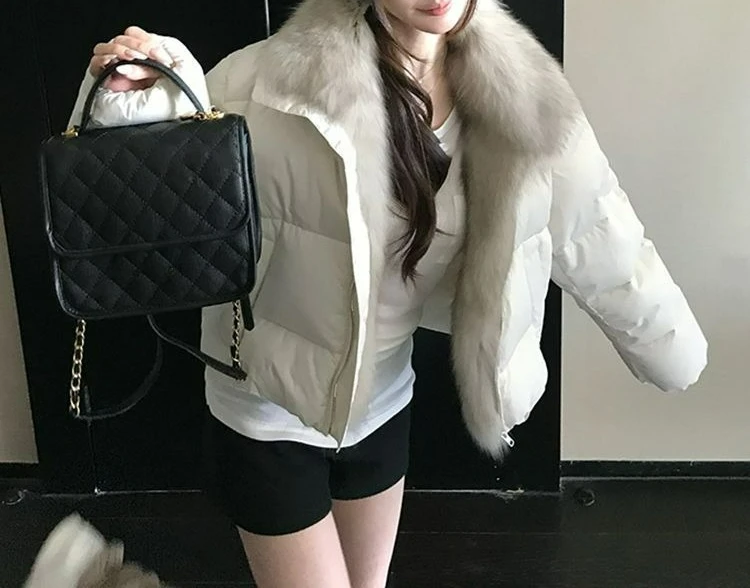 

Винтажная высококачественная пушистая куртка-пуховик для женщин, зимнее новое холодостойкое теплое короткое хлопковое пальто