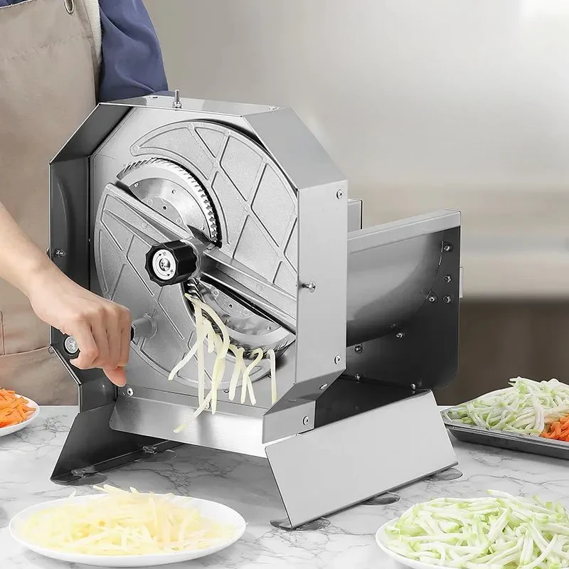 slicing and shredding machine, commercial potato, lemon, fruit, vegetable, ginger hand cranked thickened slicing tool