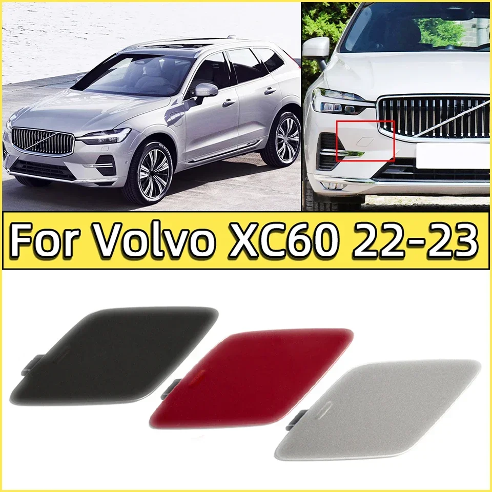 

Tow Hooking Hauling Trailer Lid Garnish For Volvo XC60 2022 2023 32234934 Front Bumper Towing Hook Eye Cover Cap With Color