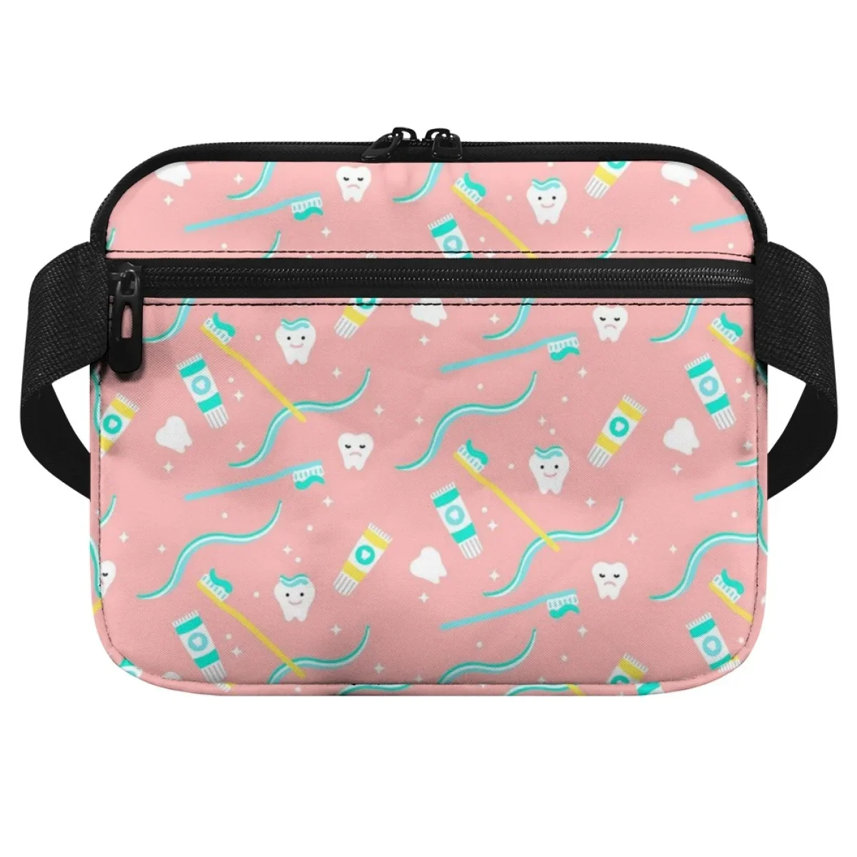 Multi Pocket Nursing Organizer Pouch Female Adjustable Waist Strap Teeth Dentist Medical Print Belt Bags Fanny Pack Sac Femme