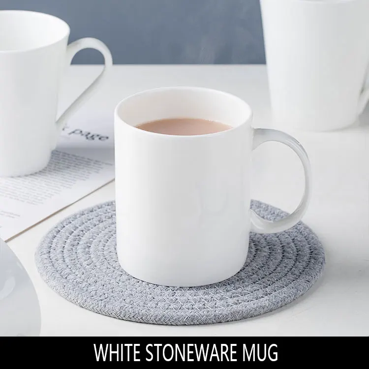 Imagem -03 - Sublimação em Branco Cerâmica Canecas Porcelana Branca Café Liso Caneca de Leite Copo de Transferência de Calor Imprimir o Logotipo Personalizado Mãe e Pai Presente