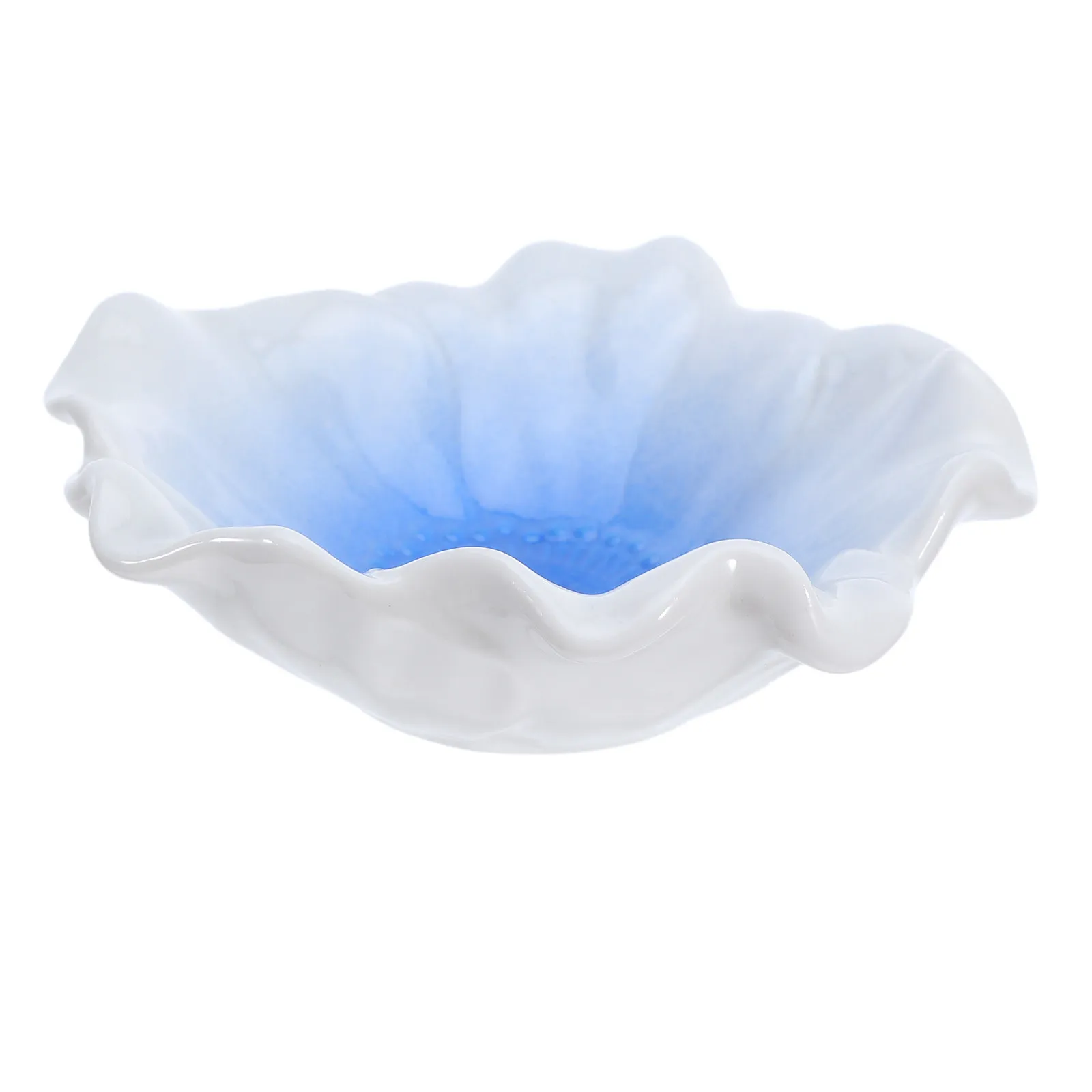 Ceramic Gradient Flower Jewelry Tray Trinket Dish Jewelry Holder Vanity Bathroom Dresser Decorative Plate Necklace Earring Ring