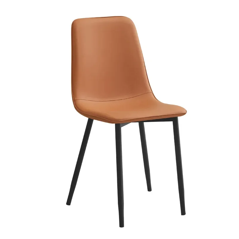 uxury leather, simple reception chair carbon steel frame, leisure chair pressure resistant, strong spoon chair, dining chair