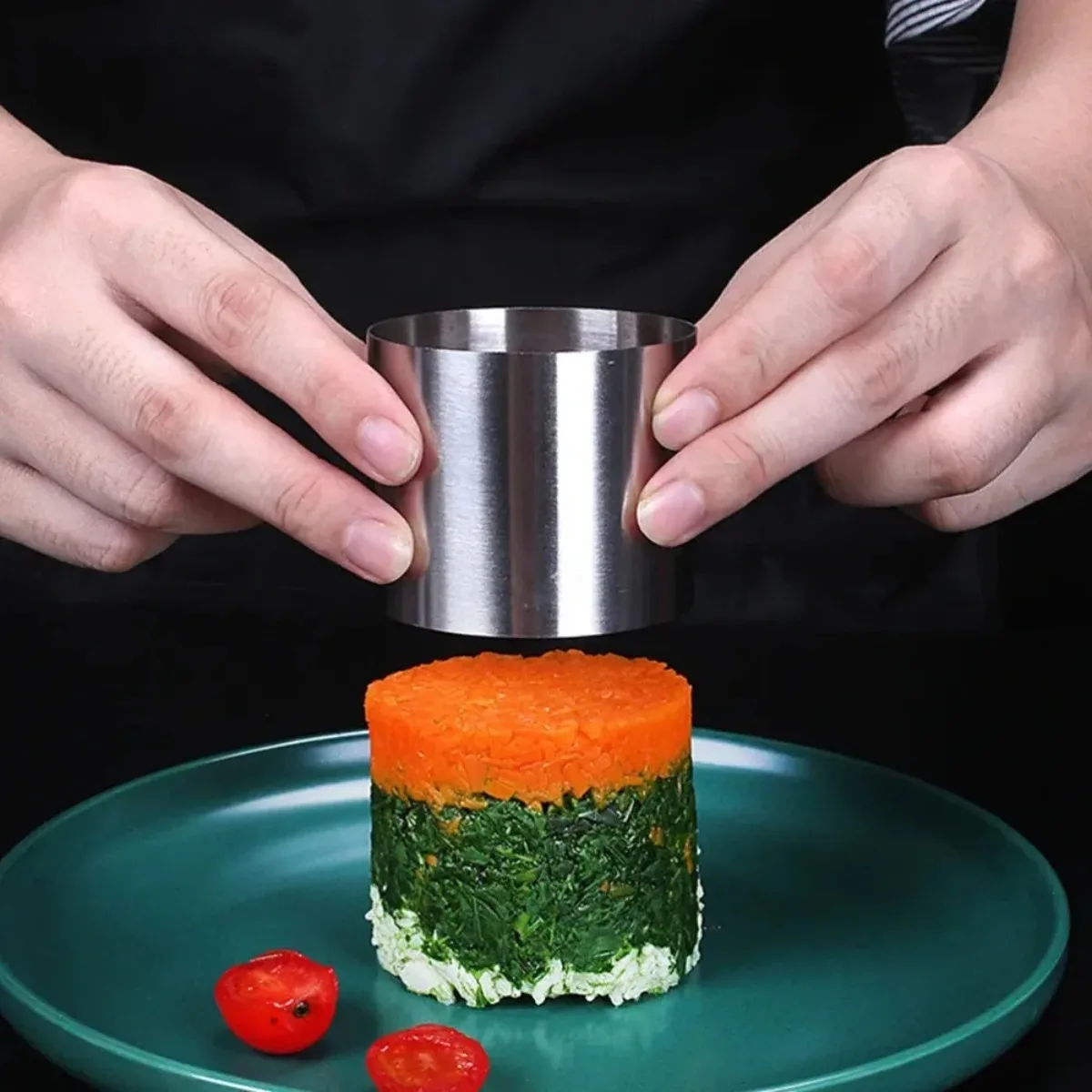 Round Cake Mousse Ring Stainless Steel Non Stick Easy to Demould Food Mold Versatile for Rice Ball Sushi Baking Kitchen Tool