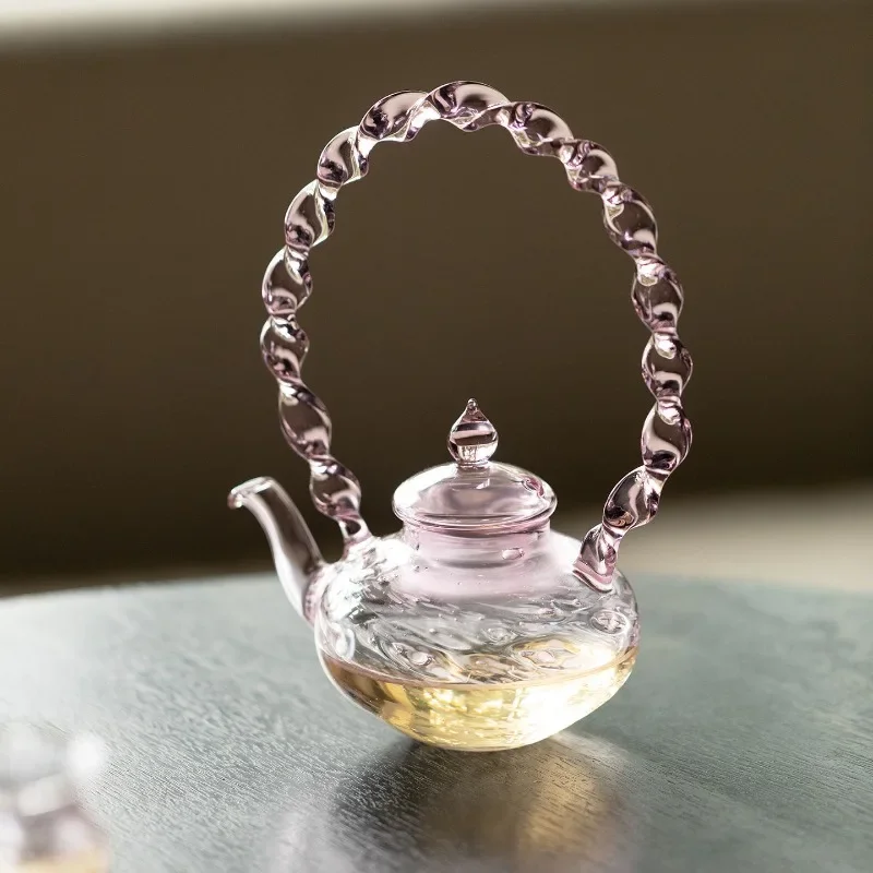 Beam Pot High Boron, Silicon Heat-resistant Glass Large Capacity, Flower Teapot, Electric Ceramic Stove, Tea Pot, Kettle