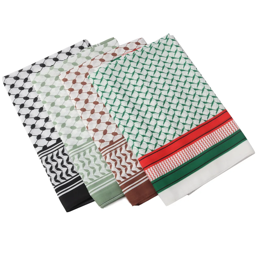 New Design Palestine Scarf Keffieh Femme Fashion Headscarf Dubai Middle East Arab Foulard Women Long Shawl Muslim Hijab