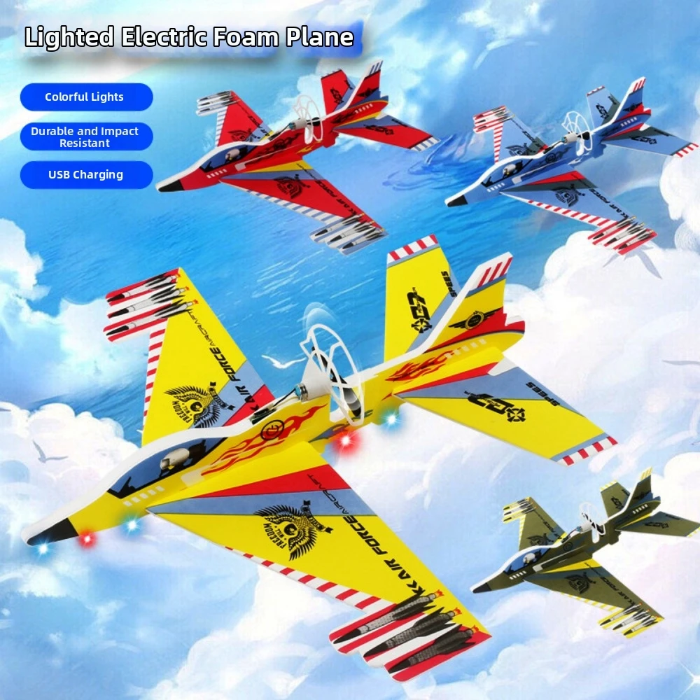 

Hot Random Color Plane Model EPP 28*26*6.5cm Foam Airplanes Capacitor Inertial Foam