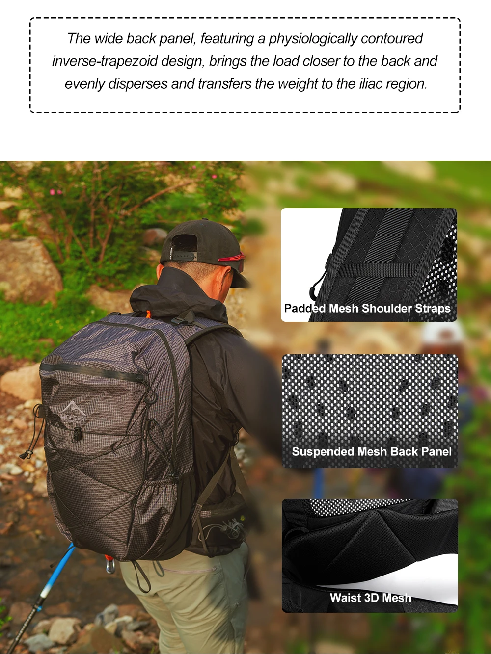 Widesea Camping Klettern Rucksäcke Sport Wasserdichte Umhängetasche Werkzeug Zubehör Reise Rucksack Camping Ausrüstung Liefert – Detail 7