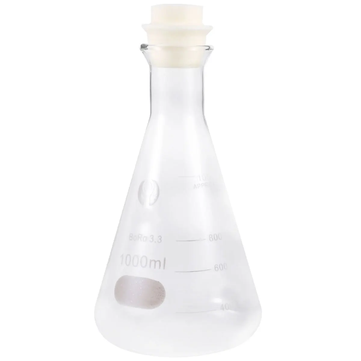 

1Pcs Eco-Friendly Glass Flask Conical for Chemistry Lab Students Experiments Clear Scale Smooth No Bubbles 1000Ml