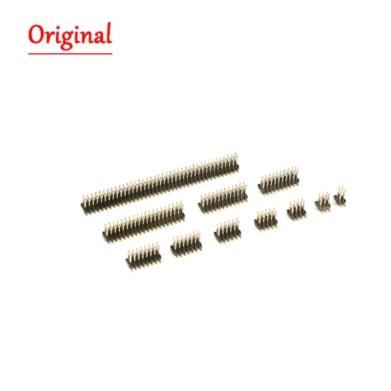 10Pcs/lot SMD SMT 2*2/3/4/5/6/7/8/9/10/12/16/20/40/ PIN double row male PIN Header 1.27MM Pitch Strip Connector 2X/6/8/10/20Pin