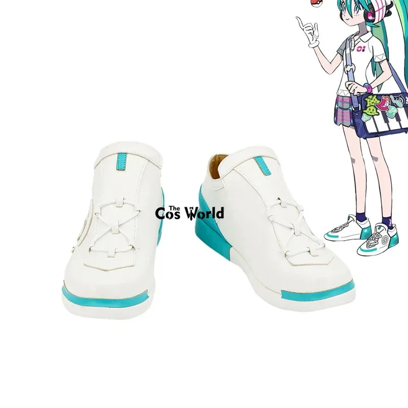 

VOCALOID Miku Psychic and Poketto Monsuta Meloetta VOLTAGE Anime Customize Cosplay Shoes Boots