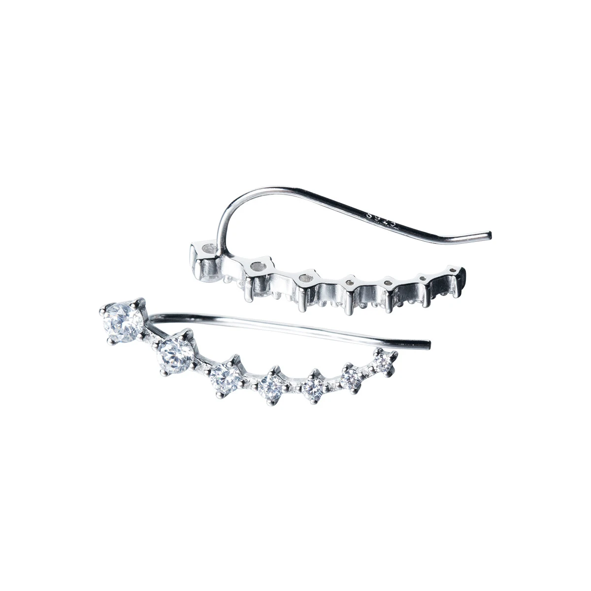 Modian 4 Different Style Luxury Clips Earring for Women Dazzling  Zircon Sterling Silver 925 Earring Wedding Gift Fine Jewelry