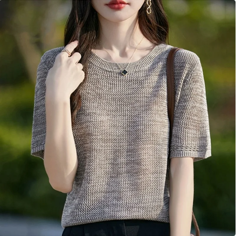 

Высококачественная трикотажная футболка европейского размера Ruche ort Sve, женский повседневный топ, удобный крой, летняя мода