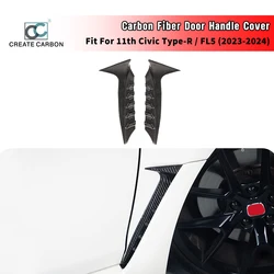 Carbon Fiber Side Fender Vent Cover Trim Fit for 11th Gen Civic Type r FL5 Fender Side Vents Air Flow Intake Hole Grille Spoiler