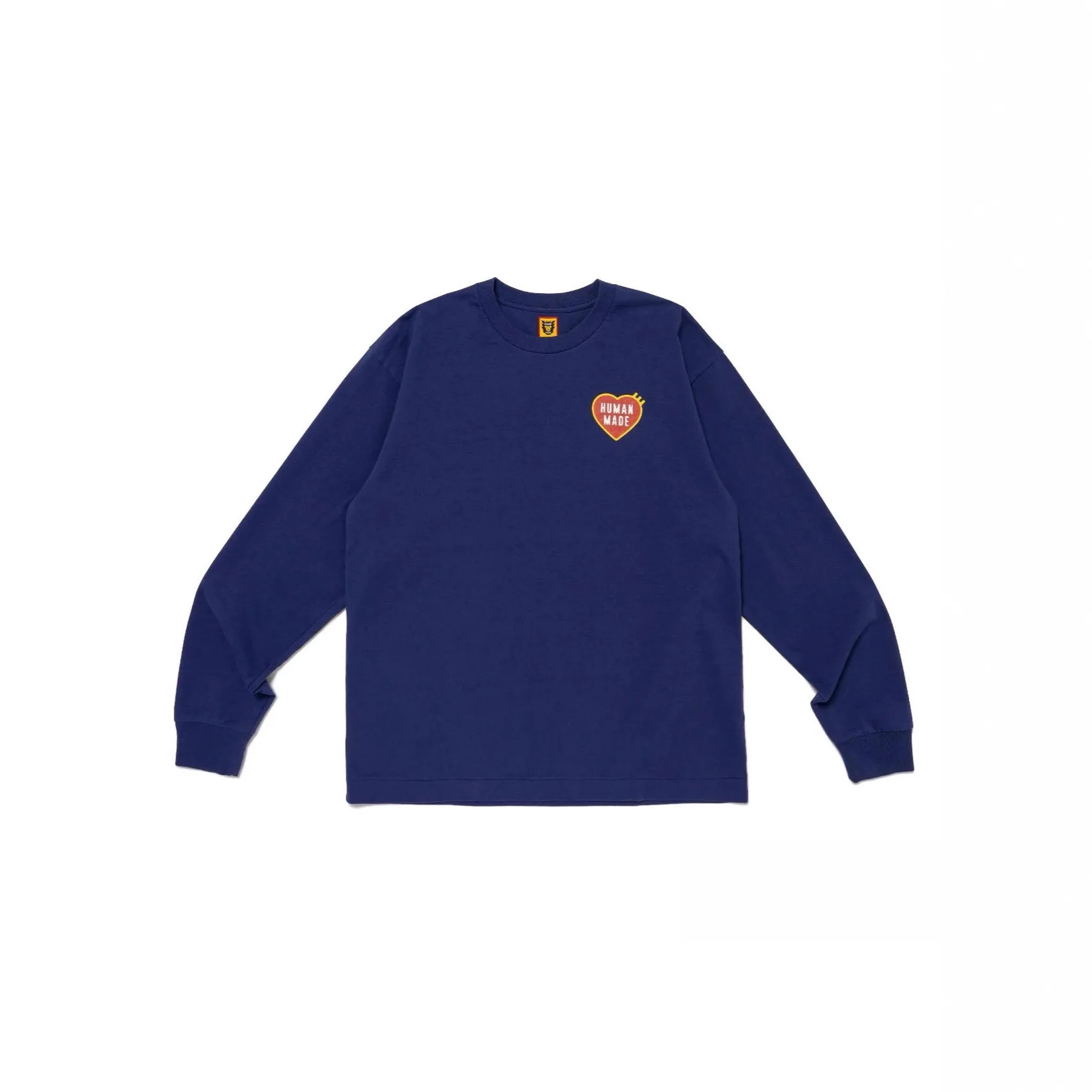

Human Made Small Heart Print Long Sleeve T Shirt Loose Fit Casual Unisex Couple Style
