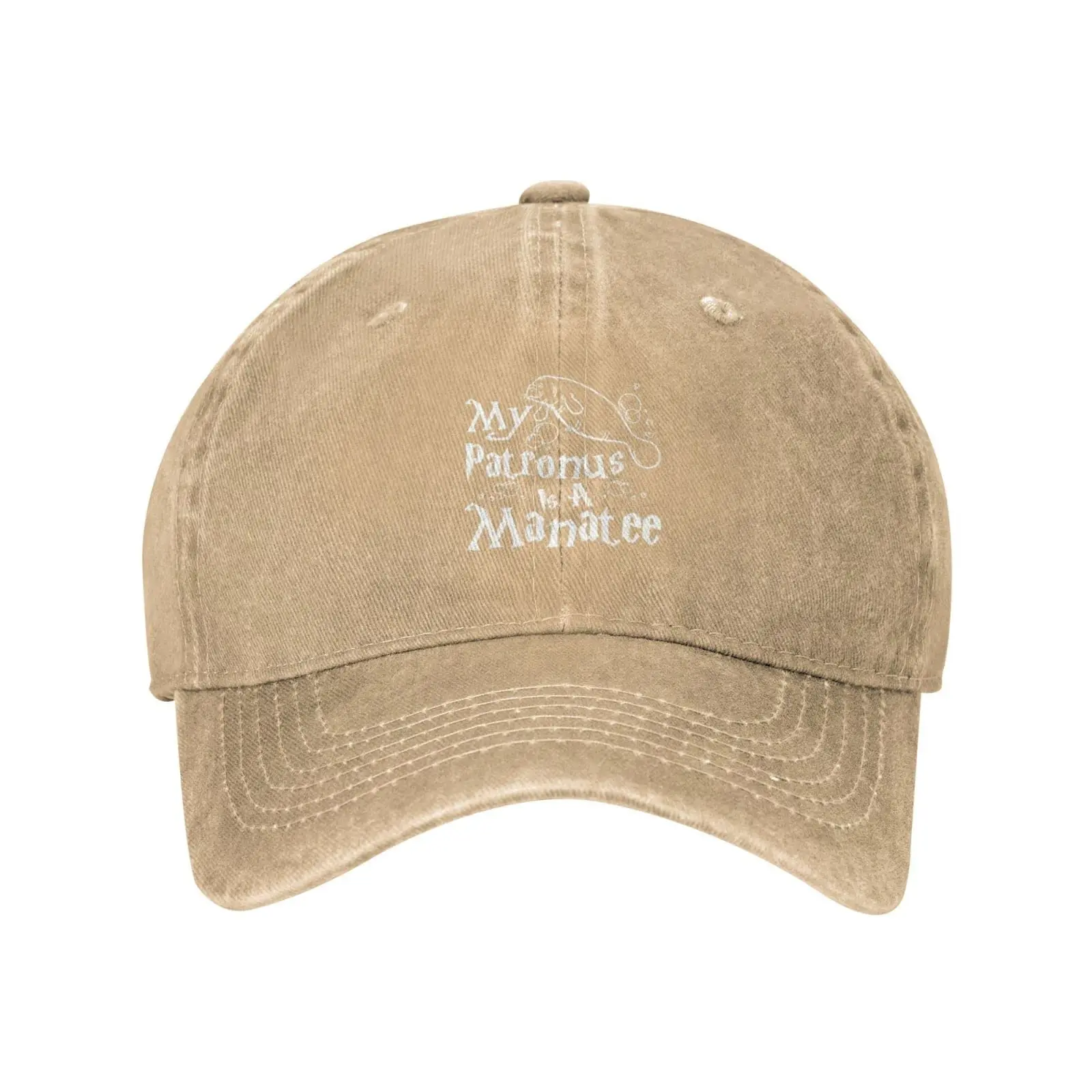 My Patronus is A Manatee Unisex Adjustable Cowboy Baseball Cap Jogging Washed Denim Hat