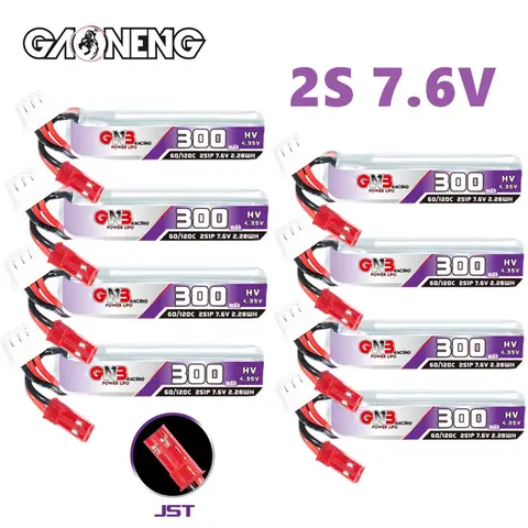 GAONENG GNB 2S 7.6V 300mAh 60C/120C Lipo Batteria Per Giocattoli di Controllo Remoto Modello UAV FPV Drone 7.6V Batteria Con Spina JST