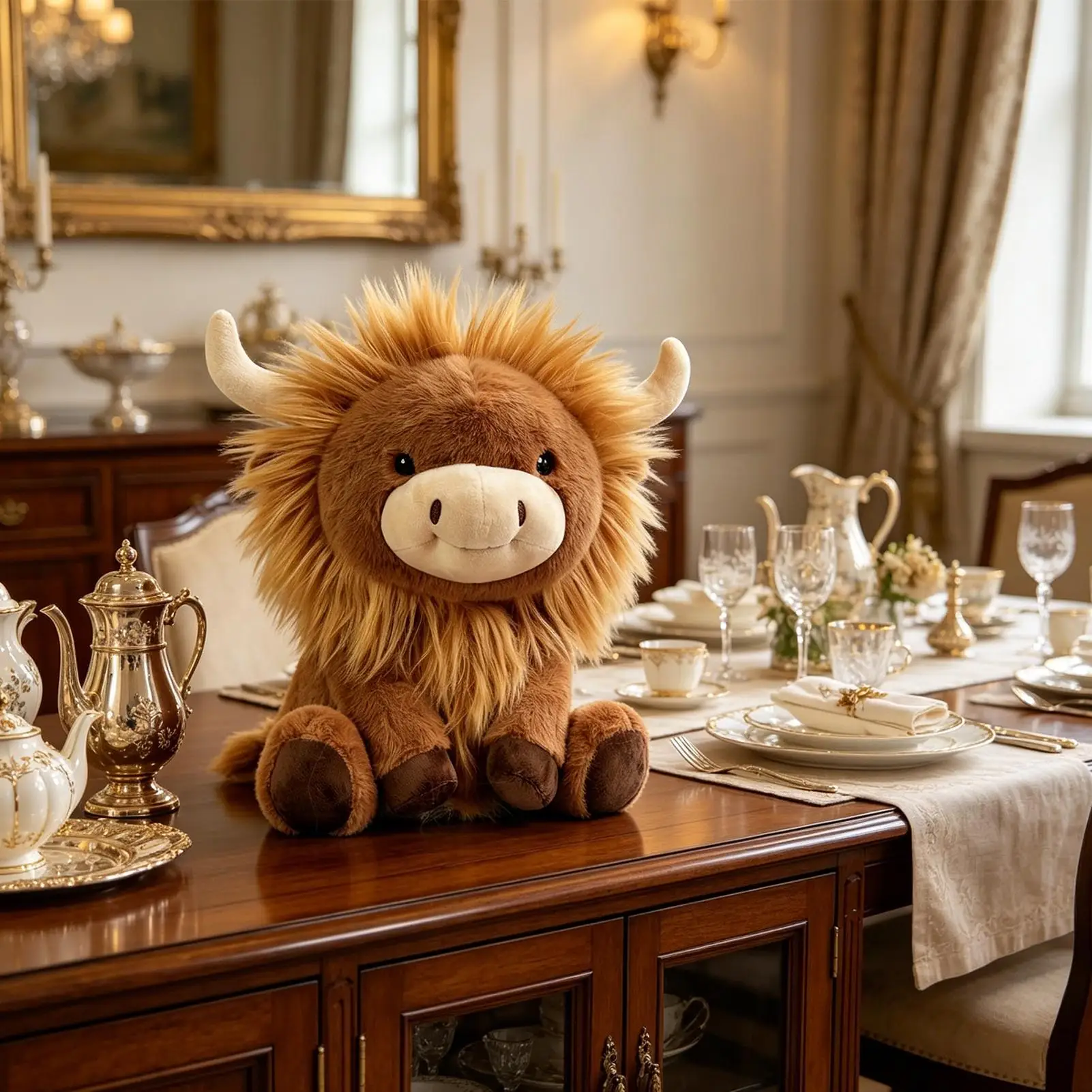 

Cow Stuffed Animals 30cm Weighted Realistic Soft Cute Lion Cartoon Cattle Plush Toy For Living Room Children's Room Couch Car