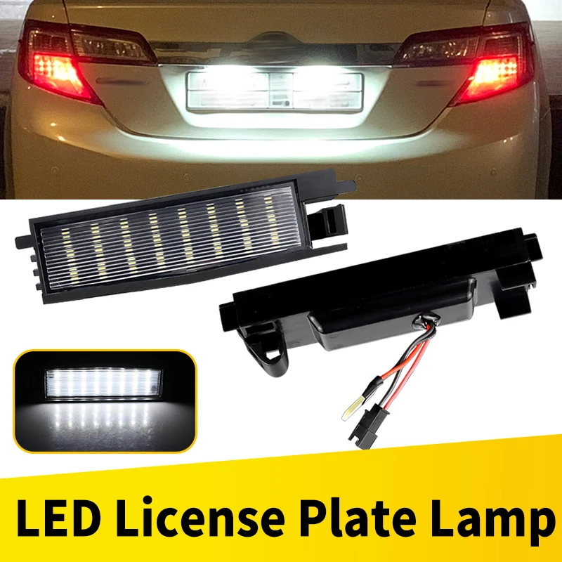 

2 шт. светодиодные лампы освещения номерного знака белого цвета для Toyota Rav4 06-12 Corolla Camry Yaris Vitz Auris Solara Aygo OEM # 8127102051