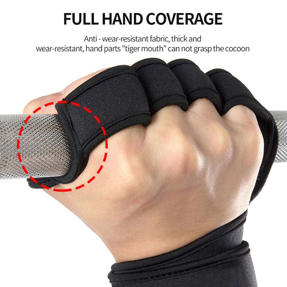 قفازات تدريب رفع الأثقال مع قفازات دعم المعصم للتمرين، قفازات رياضية من النيوبرين قابلة للتعديل غير قابلة للانزلاق للرجال والنساء