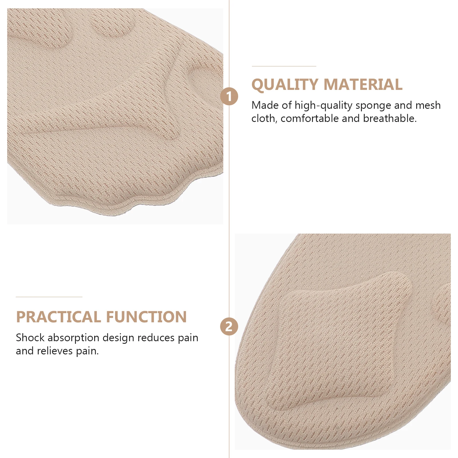 8pcs Forefoot Cushion Pads Foot Care Tool Invisible Insoles For High Heel Pain Relief Shoe Inserts Front Foot Pads