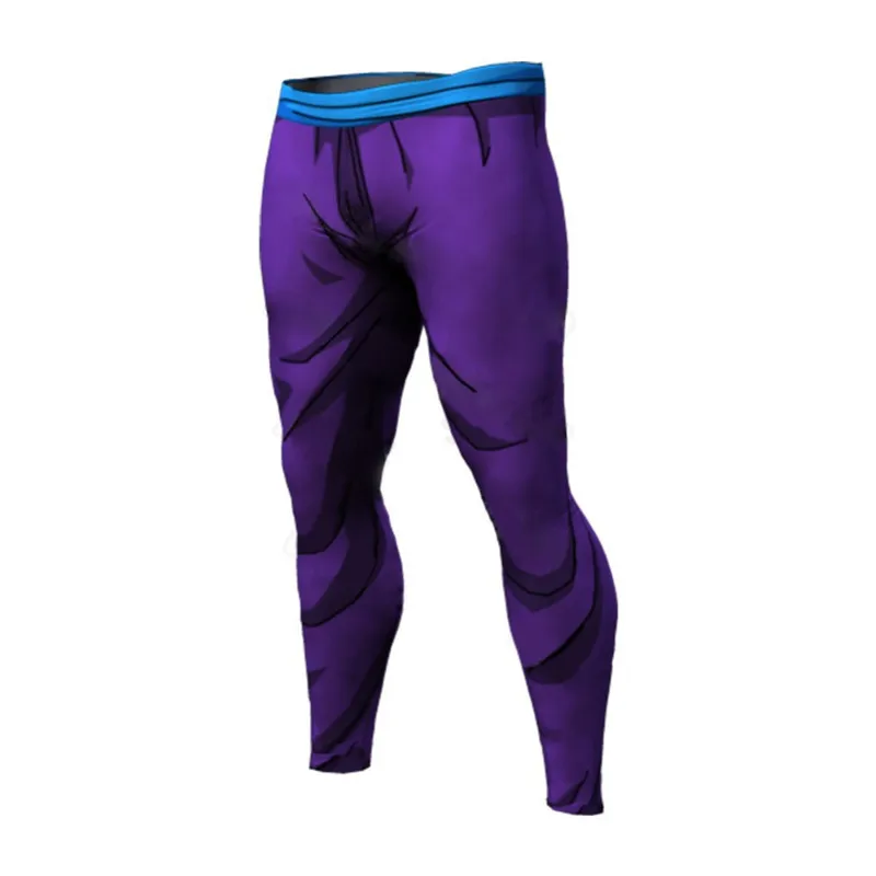 Pantalones de compresión con estampado 3D de Goku para hombre, mallas ajustadas para el sudor, pantalones largos de disfraz de Vegeta