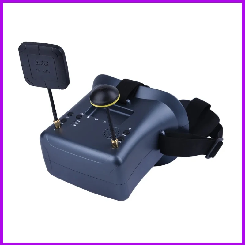 008D PRO FPV Goggle 5,8 GHz 40-Kanal-Empfänger mit DVR 3,7 V/2000 mAh Akku 4,3 Zoll HD LCD 16:9 für Racing Drone Micro BWhoop Drone