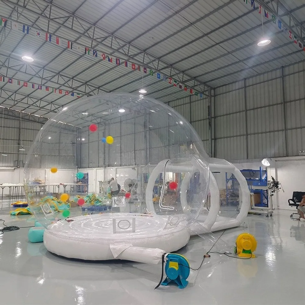 White Clear Inflatable Balloon Bubble House, Photo Booth Tent for Wedding Ceremony, Baby Shower and Romantic Event Decoration