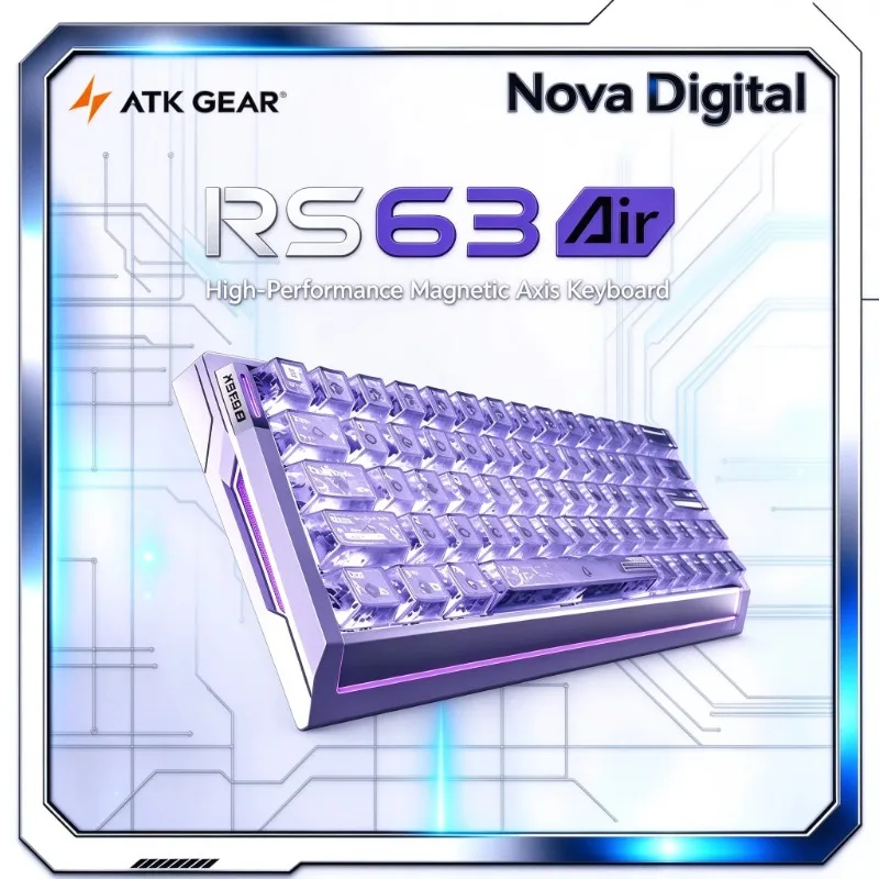 ATK RS63 Air Magnetic Axis Mechanical Keyboard 60% Compact Hot Swappable For PC Gaming Daily Home Office Study Work Casual Use