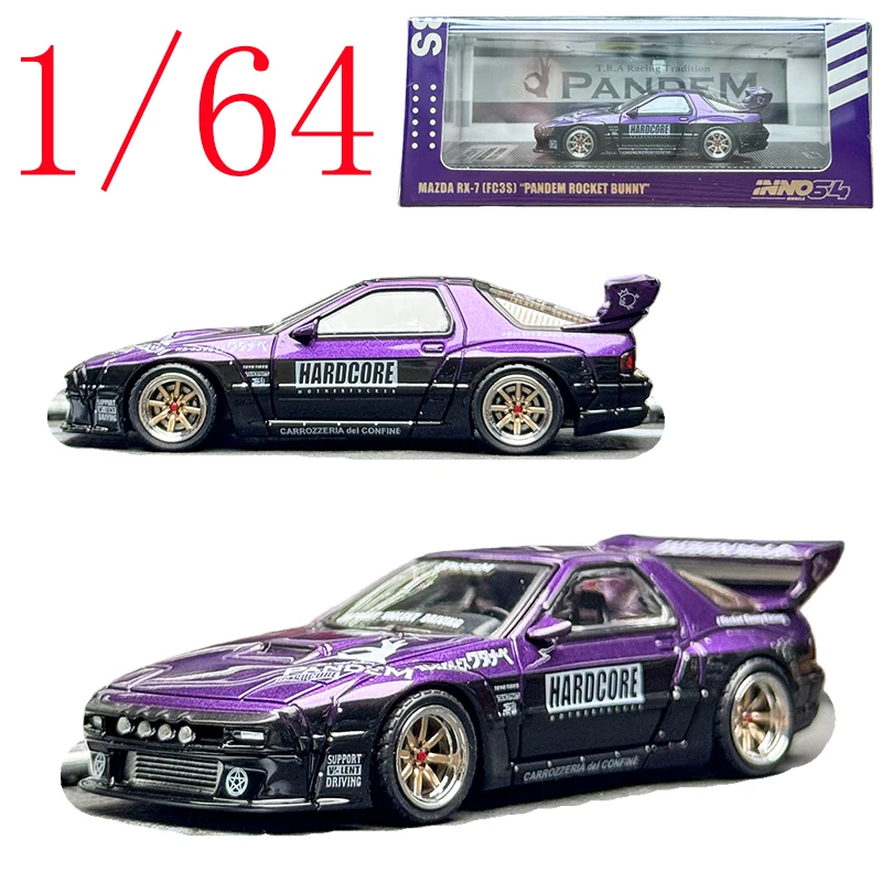 

INNO литой под давлением масштаб 1/64 MAZDA RX7 FC3S PANDEM модель спортивного автомобиля из сплава MAZDA RX7 PANDEM модель гоночного автомобиля статическая коллекция орнамент