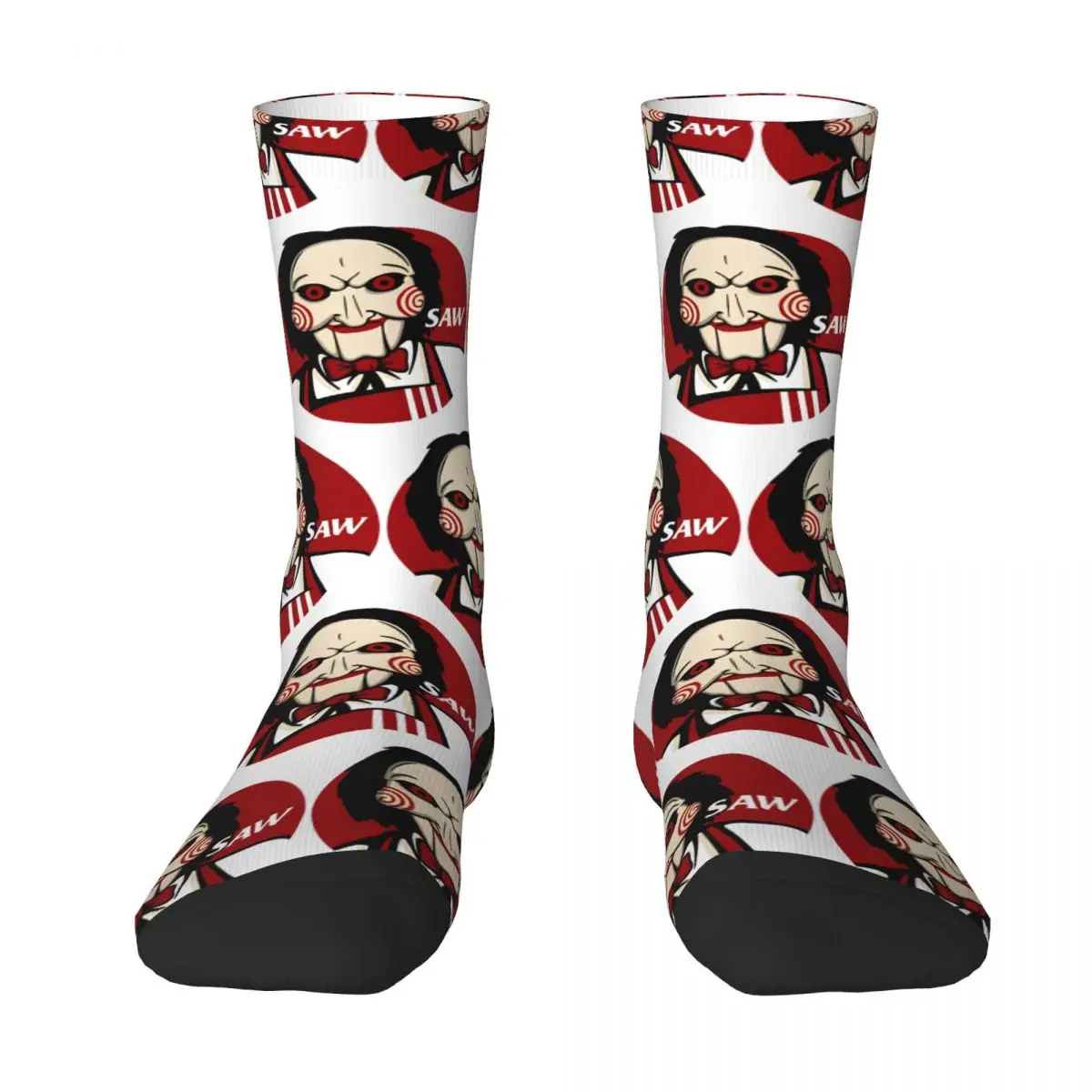 Jigsaw Billy The Puppet-SAW Socks Casual Stockings Autumn Non Slip Men Socks Comfortable Graphic Cycling Socks