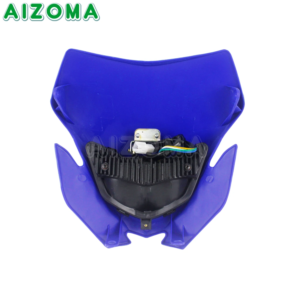 Motorcycle Headlight Head Lamp Enduro Headlamp Mask For Yamaha Honda WR450 YZ250 TTR YZF Dirt Bike Motocross Front Light Fairing