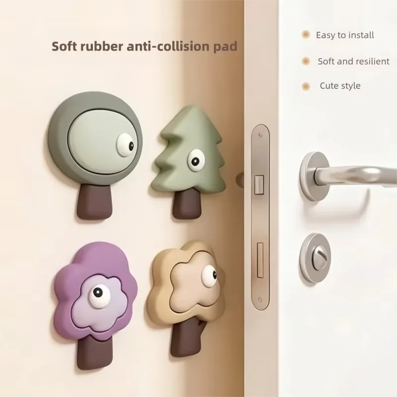Anti-collision Sticker Household Door Handle Silicone Pad Refrigerator Cabinet Door Wall Anti-collision wall decoration