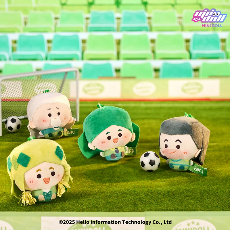 Original Minidoll Plush Keychain Round Stuffed Toys MBTI Character Hanging Decoration Toy Hobbies Furry Companion Bag Accessory