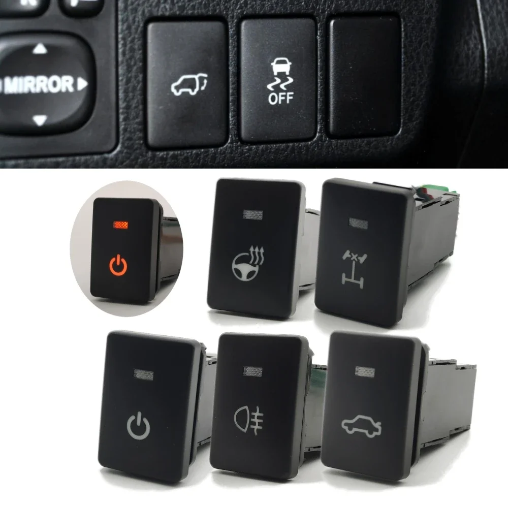 

For Suzuki Jimny 2019 2020 2021 Car Front Diff Rear Fog Light Power Trunk Tailgate Steering Wheel Heating Push Button Switch