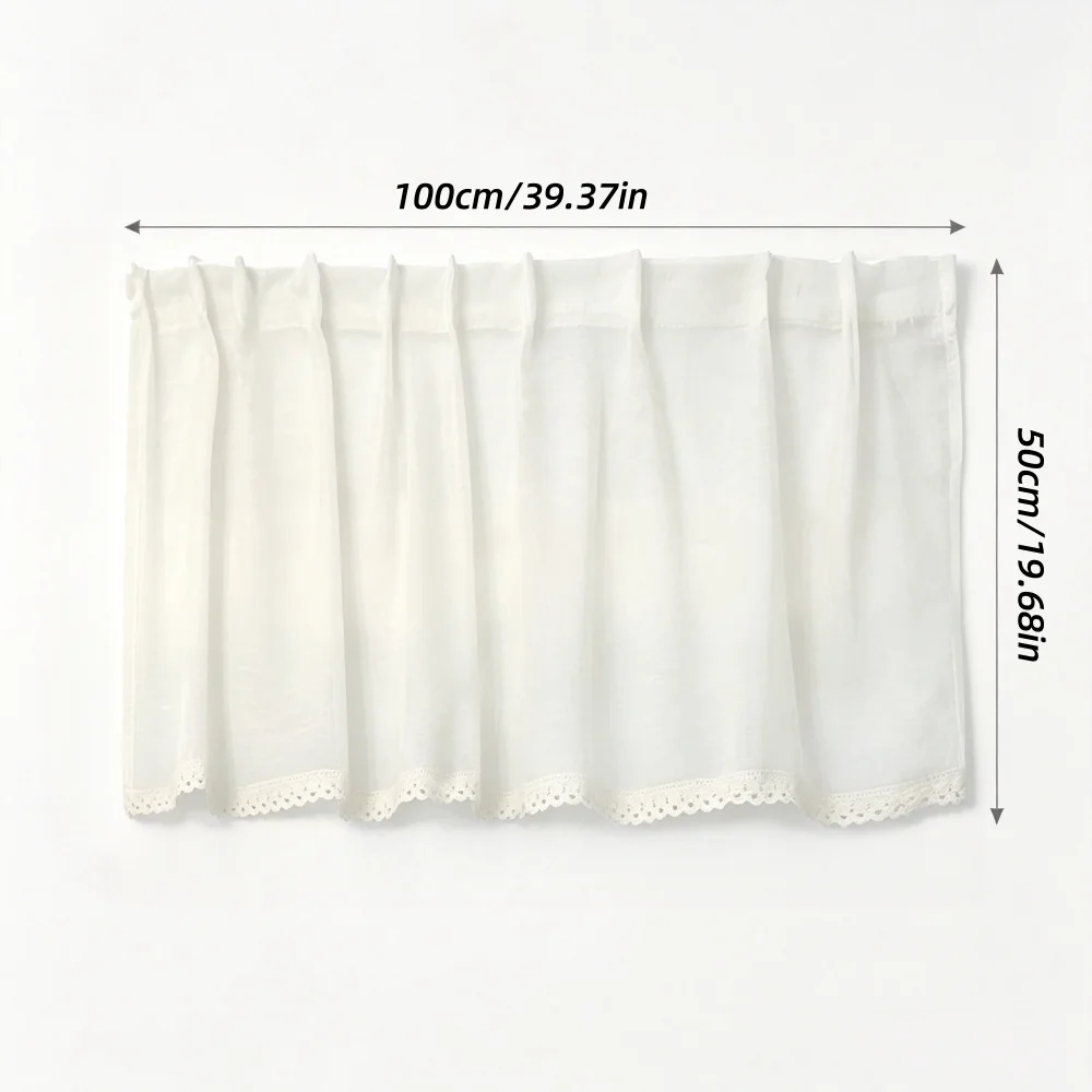 1/2pcs 50x100cm White Lace Air Conditioner Deflector Curtain for Central AC, Anti Direct Blow , Easy Install Vent Cover for Home