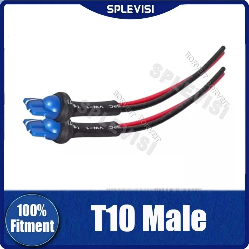 

2Pcs Universal Pigtail Wire Male Socket 194 T10 Rear Side Marker Light Plug 6IN Harness Head Light Bulb Replace Socket