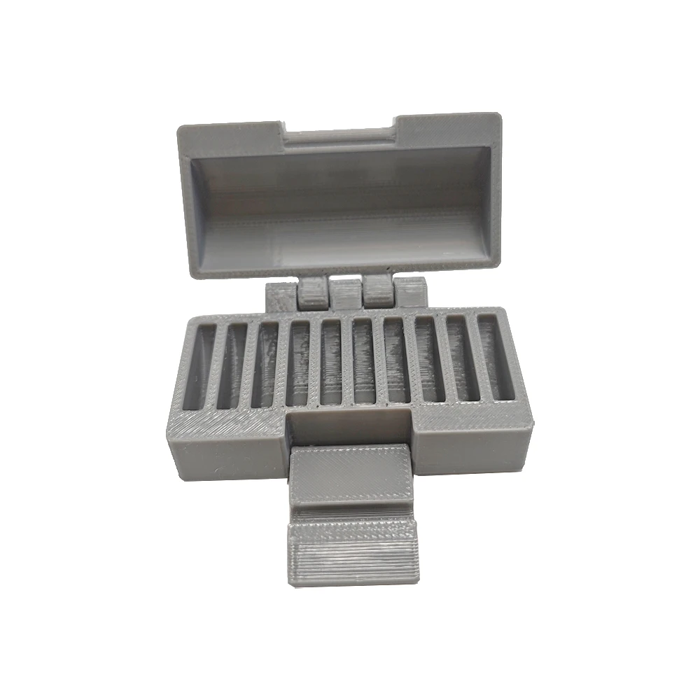 

CR2032 Buckle Rectangle Battery Storage Box Organizer Holder Case 10 slots