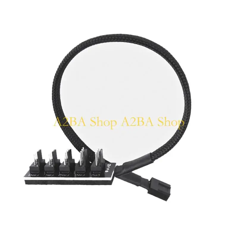 A2BA 4Pin PWMs Fan Hub 1 to 5 Ports Extension Cable For Multiple Fan Connection In Computer