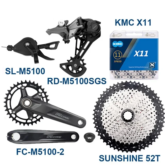 SHIMANO Deore M5100 11 Speed crankset 32T 34T 36T Groupset Shifter